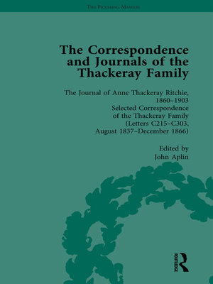 cover image of The Correspondence and Journals of the Thackeray Family Vol 2